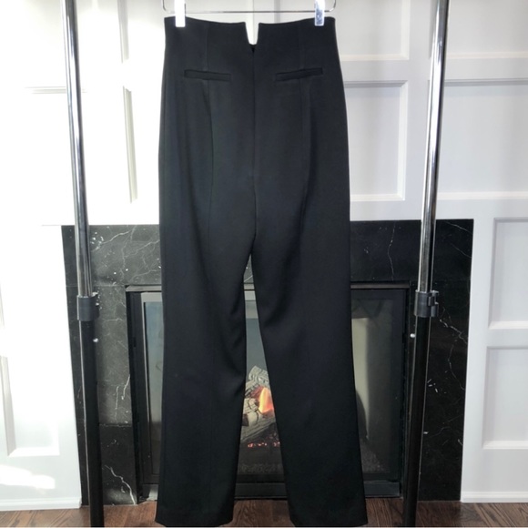 Prabal Gurung V-Front Black Crepe Trouser Pants NWT size 4 - Picture 2 of 7